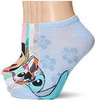 Disney Women's Lilo & Stitch 5 Pack No Show Casual, Assorted Pastel, Sock 8-10 Fits Shoe Size 2-8.5 UK