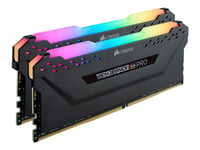 Corsair Vengeance Rgb Pro - Ddr4 - Sats - 32 Gb: 2 X 16 Gb - Dimm 288-Pin - 2666 Mhz / Pc4-21300 - Cl16 - 1.2 V - Ej Buffrad - Icke Ecc - Svart