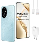 HONOR 200 Smartphone 5G 8Go 256Go, 120Hz 6.7" AMOLED, Triple Appareil Photo 50 MP, Snapdragon 7 Gen 3, 5200mAh Batterie, Android 14, Dual Sim, NFC, (sans Chargeur) Vert