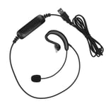 Ear Hook Headset USB Headphone Computer Notebook Accessory For Skype / QQ / M UK