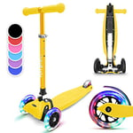 Fun Pro ONE Trottinette Enfant à 3 Roues, Trottinettes Enfant Garçons et Filles de 3 à 6 ans, Direction par Gravité, Trotinette Enfant, Roues Lumineuses LED, Mini Patinette Pliable Réglable en Hauteur