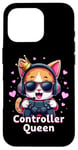 iPhone 16 Pro Controller Queen Cute Gamer Cat Design- Gaming Cat Lovers Case