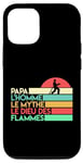 Coque pour iPhone 15 Fete des peres humour caserne pompiers papa de garde feu