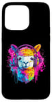 Coque pour iPhone 15 Pro Max Alpaca DJ Dance Club Artwork Techno Music Casque House