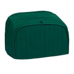 Ritz Housse matelassée en polyester/coton pour grille-pain à deux tranches - Protection contre la poussière et les traces de doigts - Lavable en machine - Vert foncé