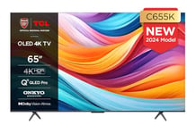 TCL 65C655K 65-inch QLED Pro Television, 4K Ultra HD, HDR Pro, Smart TV Powered by Android TV (Dolby Vision & Atmos, Motion Clarity, Hands-Free Voice Control, Compatible with Google assistant & Alexa)