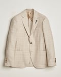 Lardini Prince of Wales Wool Blazer Light Beige