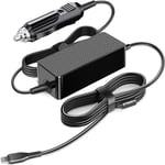 100W USB C Ordinateur Portable Chargeur de Voiture pour MacBook Pro Huawei MateBook X Pro, matebook D Pro Google Chromebook Pixel, Thinkpad, Razer Blade Stealth Pro Type C Notebook 12V-24V