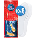 THE HEAT COMPANY Insole Foot Warmers - 10 Pairs - EXTRA WARM - 8 Hours of Warmth - Instant Heat - Air Activated - Purely Natural - Medium Size: 5.5-7