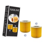 Toolive - Filtre à Cartouche, Lot De 2 Filtre Aspirateur Karcher, Pour Kärcher WD3 Premium, WD2, WD3, WD3P, MV2, MV3 - Filtre WD3 - Filtre De