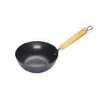 KitchenCraft World of Flavours Oriental Non-Stick Carbon Steel Wok, 20cm