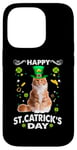 Coque pour iPhone 14 Pro Maine Coon Cat Happy St Catricks Day St Patricks Day Cats