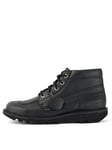 Kickers Men's Kick Hi Vegan Lace Up Boots - Black, Black, Size 9