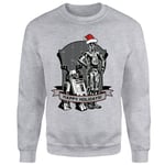 Star Wars Happy Holidays Droids Grey Christmas Jumper - S