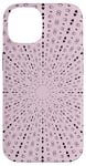 Coque pour iPhone 14 Rayons lumineux motif milieu du siècle, découpe noire