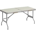 Table de Pique-Nique, Table Pliante Valise, Table de Camping en mdf et Acier, 150x60x69, 5cm, Gris - Woltu