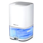 Pro Breeze Déshumidificateur d'Air Electrique 1000 ml avec Lumières LED et Minuterie de 4 heures, Absorbeur d'Humidité, Anti Moisissure, Mini Déshumidificateur Salle de Bain Cave Chambre - Blanc