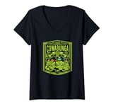 Teenage Mutant Ninja Turtles Cowabunga Dude Neon Badge T-Shirt avec Col en V