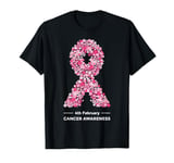 Beautiful Flower World Cancer Day Awareness T-Shirt