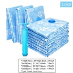 11pcs Thickened Vacuum Storage Bag And Hand Pump Blanket Clothes One Size