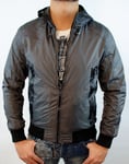 Veste Legere Bi Matiere Simili Cuir Homme Neuf Toute Taille