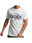 Superdry Mens GBVintage logo - White material_cotton - Size Small