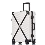 Z&YY Valise Trolley Bagages Femme Boîte Universelle Mot de Passe Roue d'affaires Boîte Valise Anti-Rayures Homme 24 Pouces 26 Pouces 29 Pouces (Color : White, Size : 26 inches)