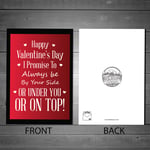 Funny Rude Card For Valentines Day A4 Card For Boyfriend Girlfriend Husband Wife