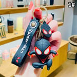 Disney Marvel Spiderman Anime Figurer Nyckelring Seriefigur Spindel Svart Black