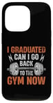 Coque pour iPhone 13 Pro J'ai gradué Gym Now Funny Workout