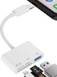 Adaptateur Lightning Micro SD Lecteur Cartes SD 4in1 Chargeur Carte Lecteur USB 3.0 Jack Clé Télécharger Photo Pour Apple iPhone 14 13 12 11 Pro Max 7 8 Plus X Pour iPad Air Tablette Accessoires Câble