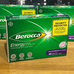 Berocca Energy Blackcurrant Effervescent Vitamins B1 B2 Sugar-Free 45 Tablets