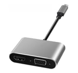 Kabel USB-C hane till HDMI hona 4K 30Hz SVGA 15-pin hona