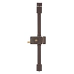 Serrure en applique Horga à tirage pour porte d'entrée, droite, 3 pts, cylindre HG5 Ø23mm, axe 70mm, marron, 4 clés