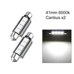 C5W Canbus 41mm vit 6000k Led spollampor SV8.5 42mm White 41mm Vita 6000k 2-pack