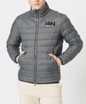 Emporio Armani EA7 Down Jacket Grey Padded Bomber Jacket Size XXL BNWT