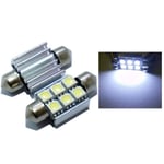 Spollampa 41mm 42mm 12000k Canbus Led 5050SMD 2-pack C5W SV8.5 Vit