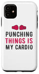 Coque pour iPhone 11 Punching Things Is My Cardio Martial Arts