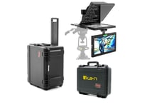 Ikan High Bright 15" SDI Tally Teleprompter w/ 15" Widescreen SDI Talent Monitor (Travel Kit)