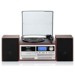 Platine Vinyle Vintage Radio Digital PLL, Lecteur CD-MP3 Cassette, Bluetooth USB