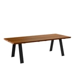 Naver Collection - GM 3200 Plank Table, 300 x 100 cm, Tabletop in Oiled Walnut, 1 additional tabletop in matching wood, Base in black powder coated steel - Spisebord - Nissen & Gehl