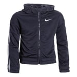 Nike G NK HOODIE FZ Studio Sweat-shirt Fille Black/(Metallic Silver) (C/O) FR: L (Taille Fabricant: L)