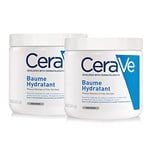 CeraVe - Baume Hydratant - Nourrit, Hydrate et Aide à Restaurer la Barrière Cutanée - Visage & Corps - Acide Hyaluronique + 3 Céramides Essentiels - Sans Parfum - Peau Sèche à Très Sèche - 2 x 454 ml