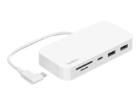 Belkin Connect 6-In-1 Multiport Hub - Dockningsstation - Usb-C - 1Gbe