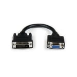 Startech - com Câble adaptateur dvi vers vga de 20cm - Convertisseur dvi-i vers HD15 - m/f - dvi-i - vga - Male connector / Female connector - 0,203