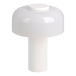 Eglo LED Lampe de table extérieure Ponente, lampe de chevet tactile à intensité variable, luminaire d'extérieur rechargeable sans fil, métal et plastique blanc, blanc chaud - neutre, IP44