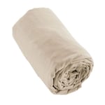 Drap housse 180x200 +30 cm Flanelle de Coton Candice Sable