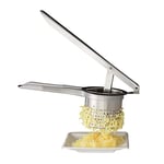 Relaxdays Stainless Steel Ricer, Dishwasher Safe, Potato Masher, Noodle Press, Silver, 9.5 x 25.5 x 13 cm