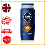 NIVEA MEN- Sport Shower Gel (6 x 400ml), Refreshing Body Wash with Lime Scent