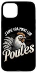 Coque pour iPhone 15 Plus Humour Poule Jardin Poules